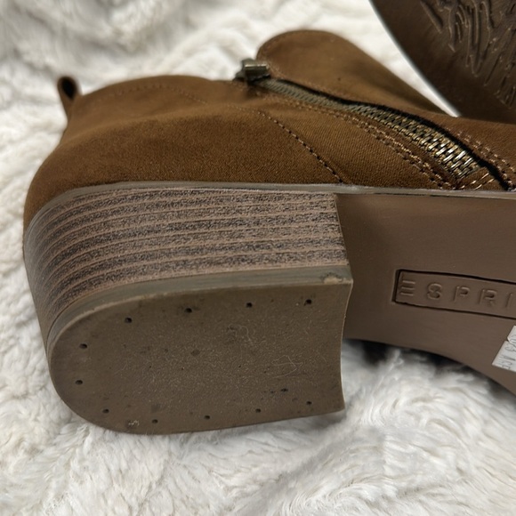 Esprit  Timber Women's Soft Faux Suede Ankle Boots in Rich Brown, Size 10M EUC - Picture 5 of 9